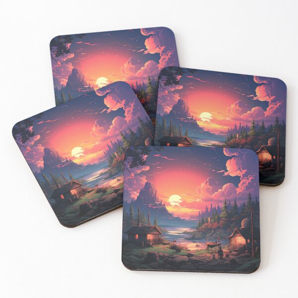 Item preview, stunning view from shelter over the sunset designed and sold by artyficial-.