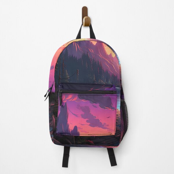 Item preview, sunset over cabines in the wood designed and sold by artyficial-.