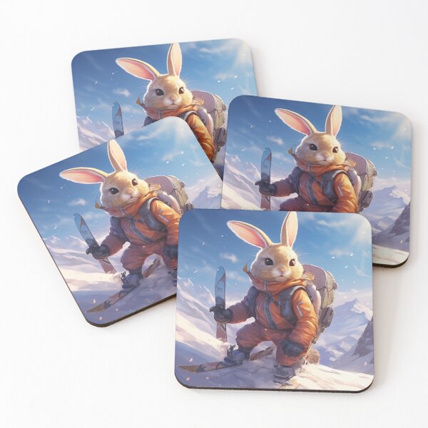 Item preview, Rabbit skiing on top of the mountain designed and sold by RichardDHJ.