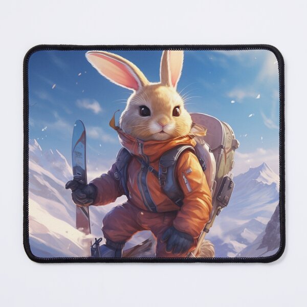 Item preview, Rabbit skiing on top of the mountain designed and sold by RichardDHJ.