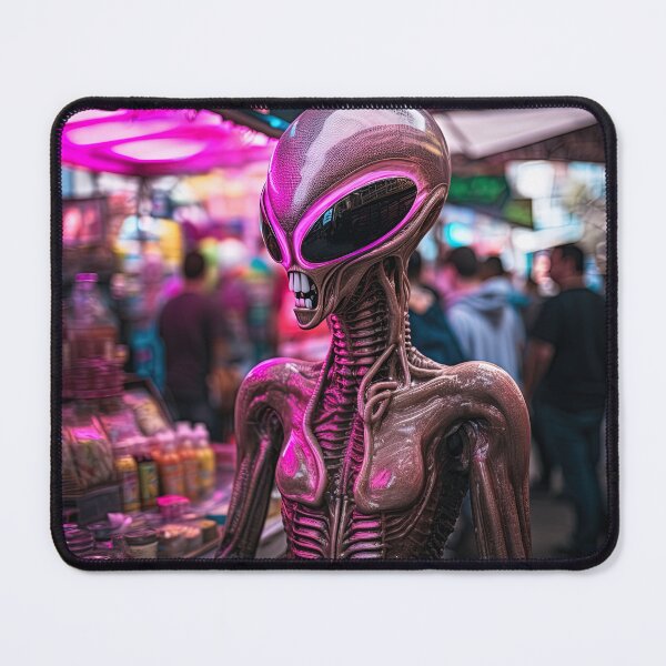 Item preview, synthwave alien descending back to the streets designed and sold by artyficial-.