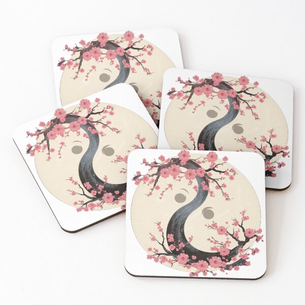 Item preview, Timeless Symbolism: Retro Sakura Yin and Yang Artwork designed and sold by NarwhalShop.
