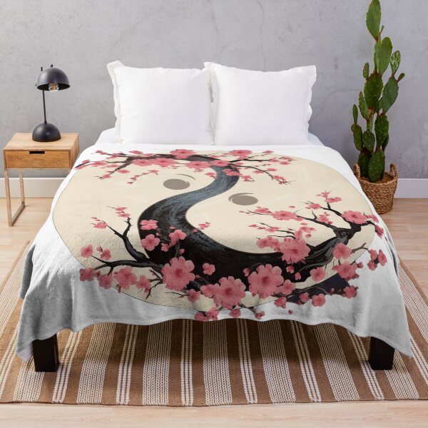 Item preview, Timeless Symbolism: Retro Sakura Yin and Yang Artwork designed and sold by NarwhalShop.