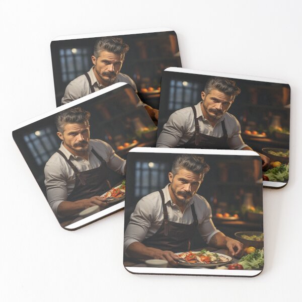 Item preview, Food Stylist Prepping Culinary Masterpiece designed and sold by TheBrainArt.