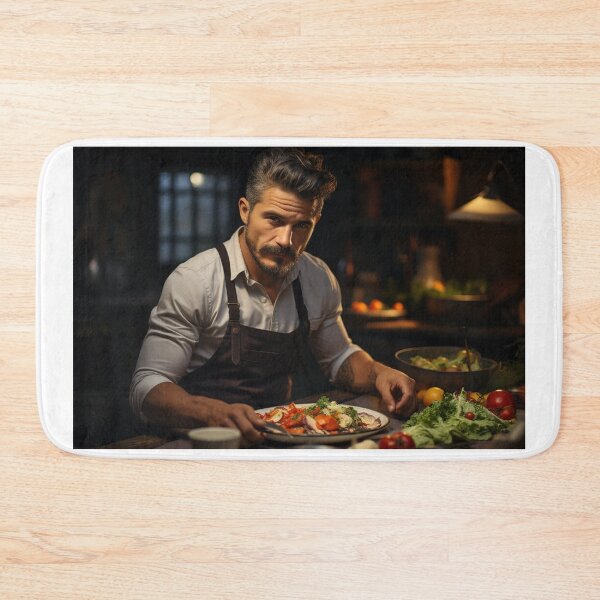 Item preview, Food Stylist Prepping Culinary Masterpiece designed and sold by TheBrainArt.