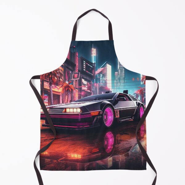 Item preview, synthwave car in the retro streets designed and sold by artyficial-.