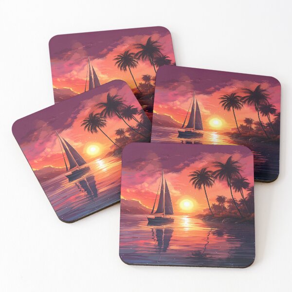 Item preview, synthwave Set sail at sunset as the golden hue designed and sold by artyficial-.