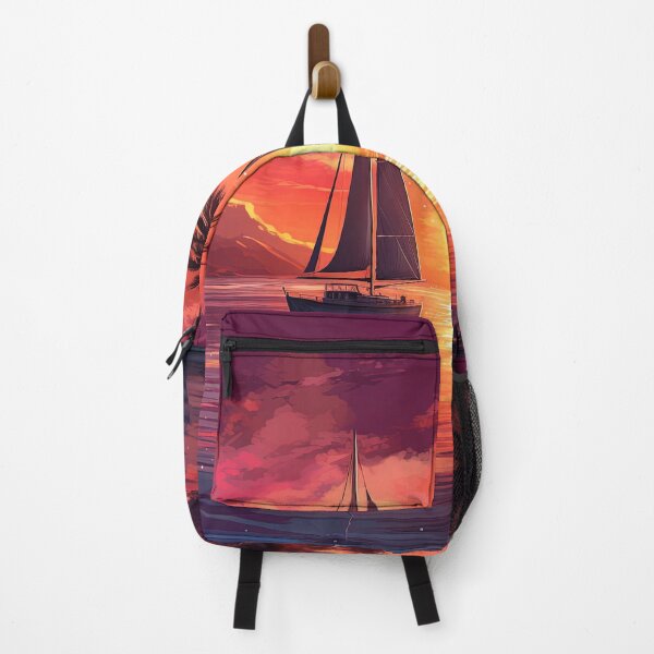 Item preview, synthwave Set sail at sunset as the golden hue designed and sold by artyficial-.