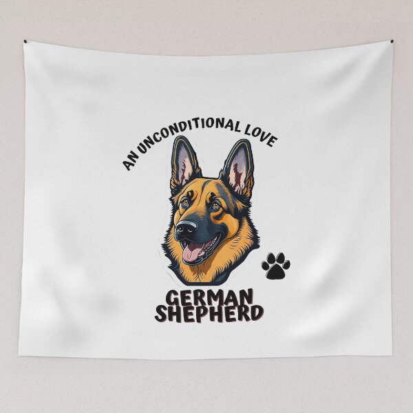 Item preview, "Unwavering Loyalty: Illustration of a German Shepherd" designed and sold by Designsmaxi.