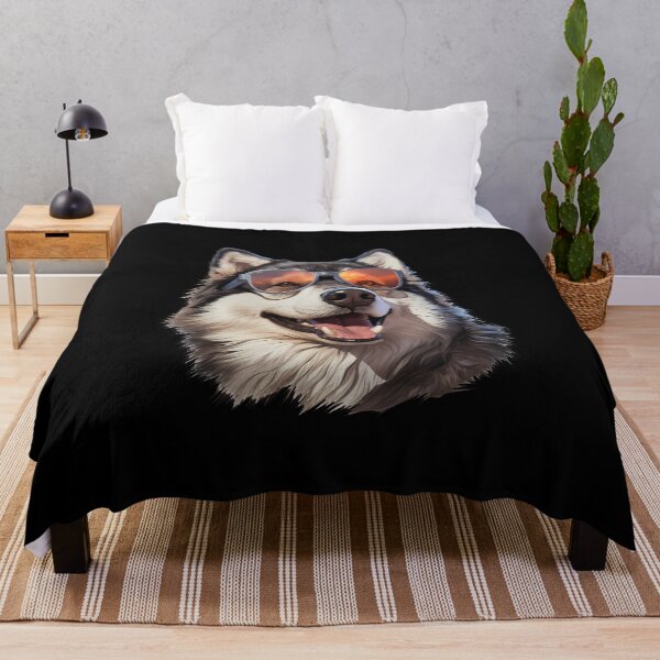 Item preview, Happy Alaskan Malamute wearing Sunglasses designed and sold by paniplex.