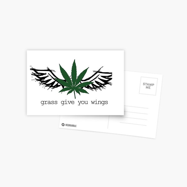 CANNABIS MARIHUANA MARIJUANA POSTKARTE POSTCARD # 49 GRASSLEAVE GRASBLATT GRAS