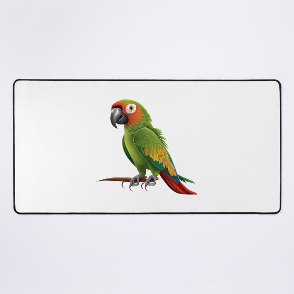 Item preview, A cheeky Parrot with green, red, yellow and blue feathers designed and sold by naturemenagerie.