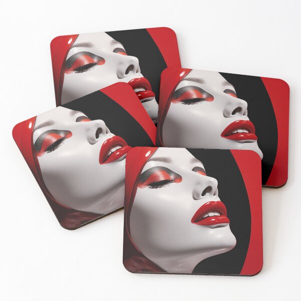 Item preview, A woman in shades of red, black, and white designed and sold by JimmyZone.