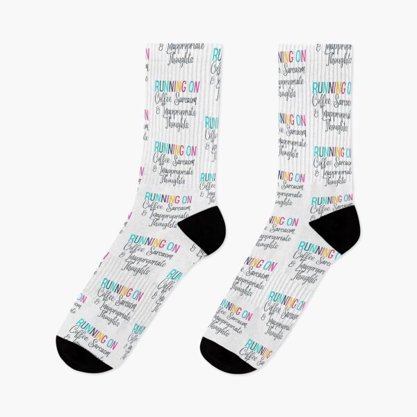 Item preview, Running on Coffee, Sarcasm, and  Inappropriate Thoughts designed and sold by ShoniwDesigns.