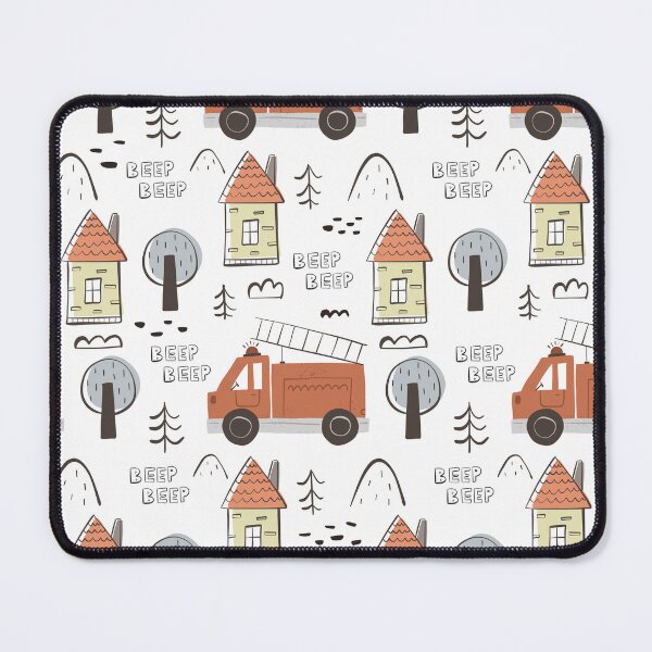Item preview, Cute fire truck and houses pattern designed and sold by Annpattern.
