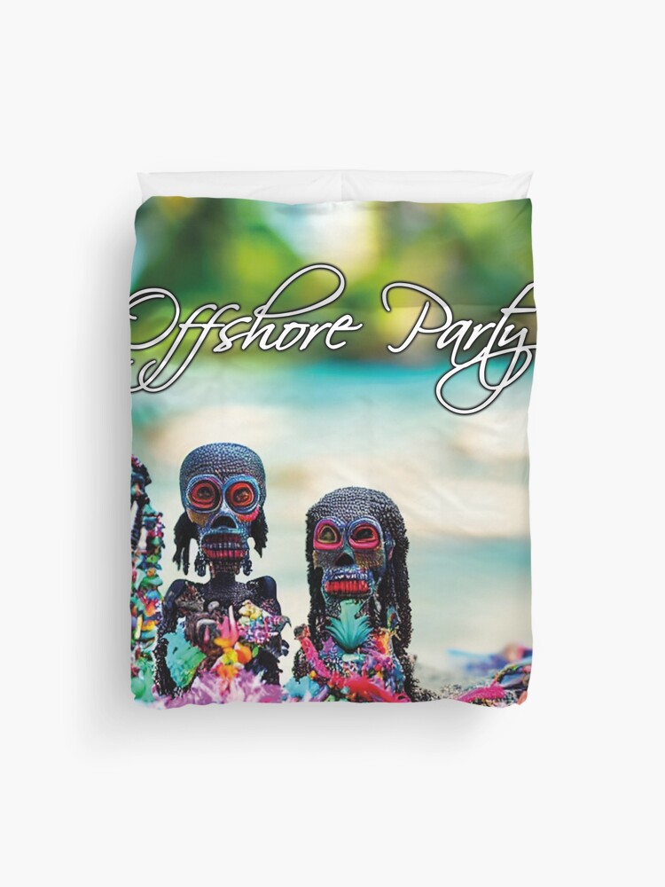 Thumbnail 1 of 2, Duvet Cover, Offshore Party designed and sold by dj-KIR.