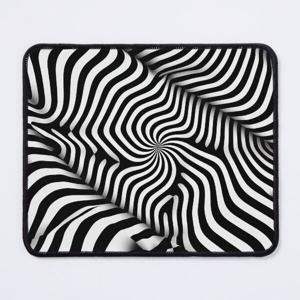 Item preview, Black and white swirl optical illusion pattern designed and sold by Beso75.