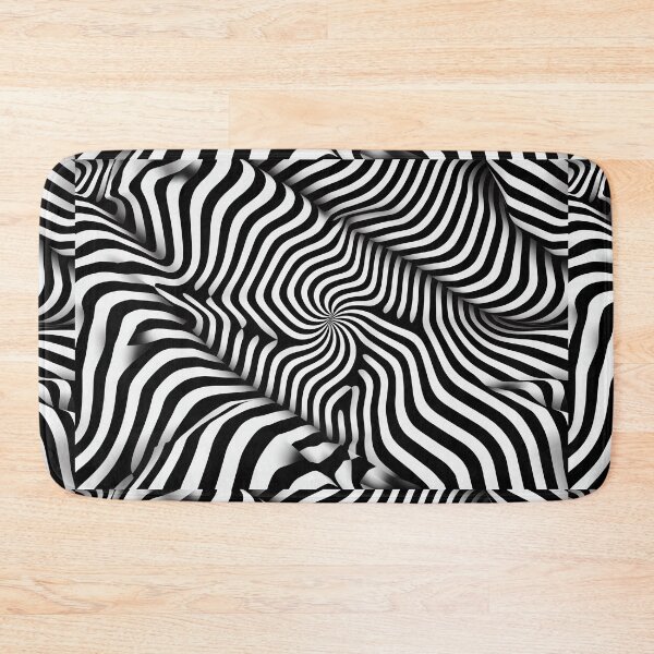 Item preview, Black and white swirl optical illusion pattern designed and sold by Beso75.