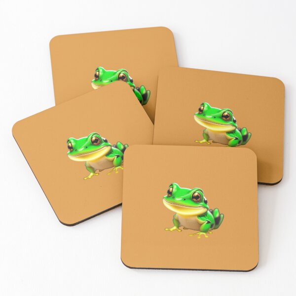 Item preview, Hyperrealistic Cute Green Tree Frog Digital Art Design designed and sold by EcstaticArt.