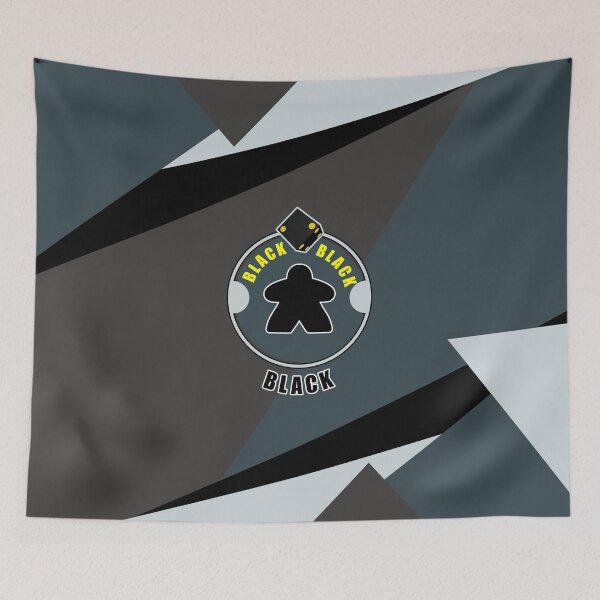 Item preview, BLACK Meeple with Dice: Lines Design designed and sold by csalvati77.