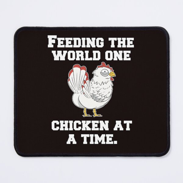 Item preview, Funny Chicken Farmer Humor Feeding The World One Chicken At A Time designed and sold by fantasticdesign.