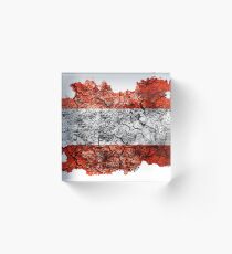Austria Vintage Flag Acrylic Block