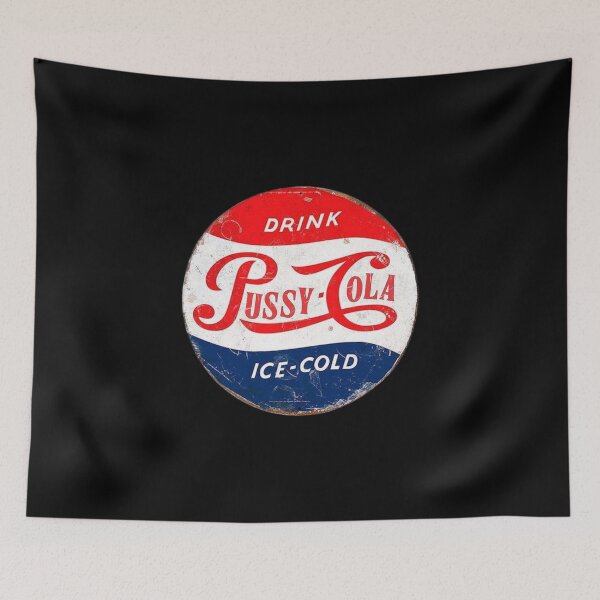 Item preview, A playful twist on the iconic Pepsi Cola logo: "Pussy Cola" fan art. designed and sold by RUCIOMORO_TSHIRTS_.