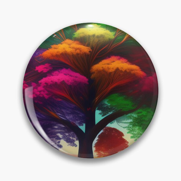 Item preview, Vibrant Quetzalcoatl's Forest: A Colorful Tree Symphony designed and sold by WhimsyRealm.