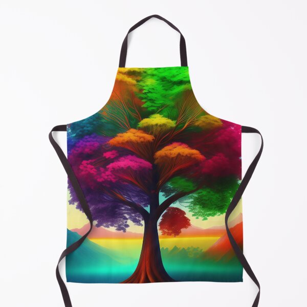 Item preview, Vibrant Quetzalcoatl's Forest: A Colorful Tree Symphony designed and sold by WhimsyRealm.