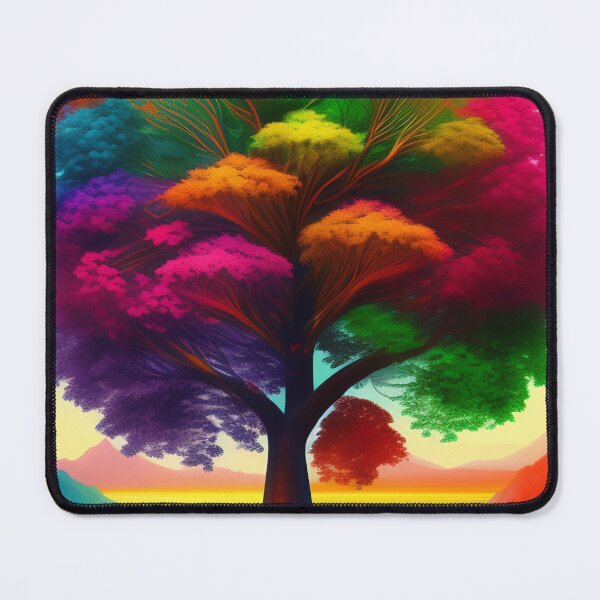 Item preview, Vibrant Quetzalcoatl's Forest: A Colorful Tree Symphony designed and sold by WhimsyRealm.