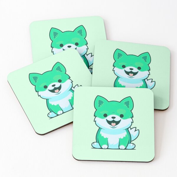 Item preview, Fluffy Cute Green Shiba Inu designed and sold by Rauens.