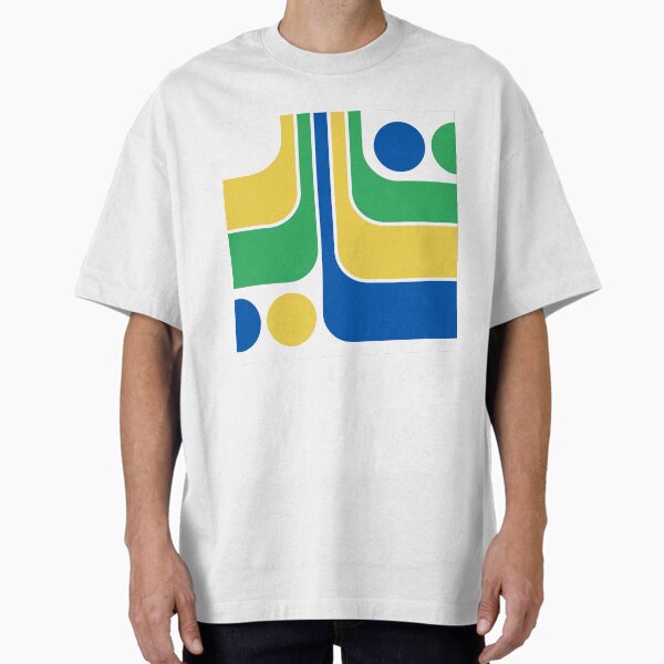 Item preview, Retro Geometric Design in Green Yellow and Blue designed and sold by tonymagnerart.