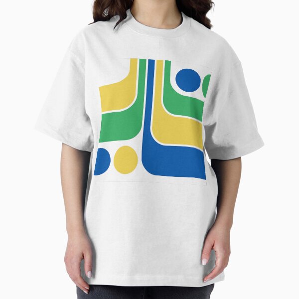 Item preview, Retro Geometric Design in Green Yellow and Blue designed and sold by tonymagnerart.