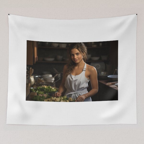 Item preview, Food Stylist Executing Culinary Masterpiece designed and sold by TheBrainArt.