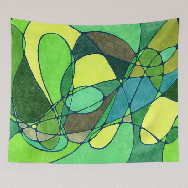 Item preview, Green Abstract Swirling Lines designed and sold by LiszaB.