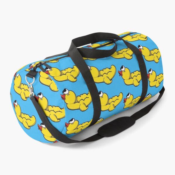 Item preview, squished yellow rubber bath duck illustration Blue designed and sold by monqey.