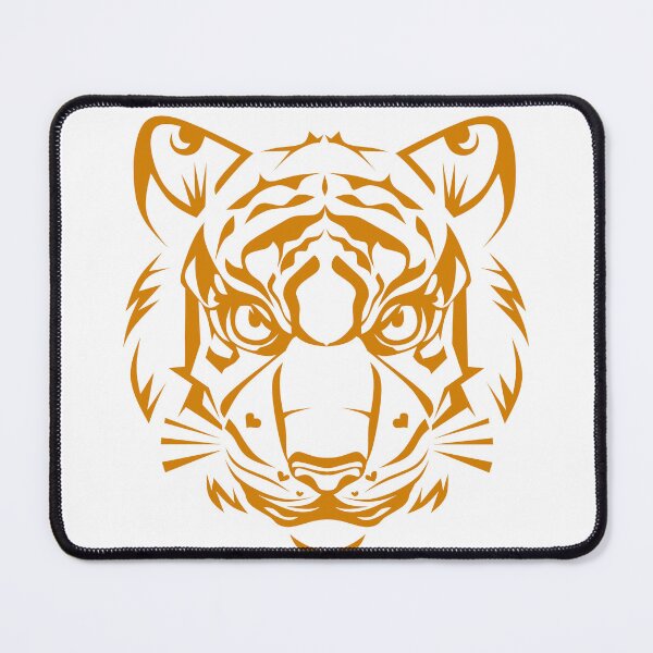 Item preview, Yellow tiger head line art designed and sold by nickardi.