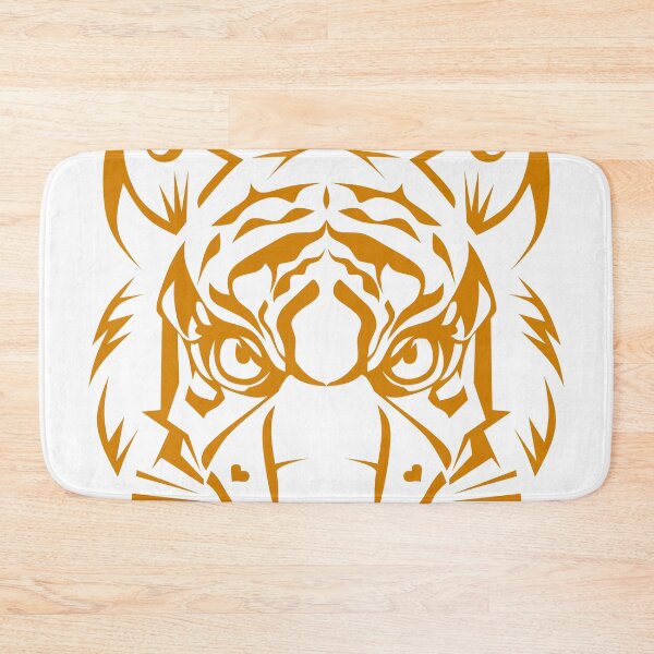 Item preview, Yellow tiger head line art  designed and sold by nickardi.
