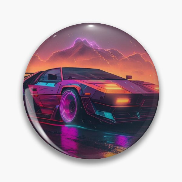 Item preview, RetroWave Futuristic Car designed and sold by AxeWave.