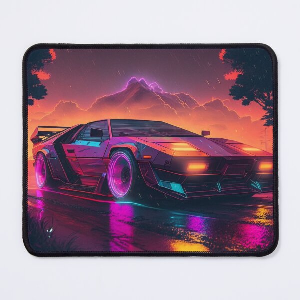 Item preview, RetroWave Futuristic Car designed and sold by AxeWave.