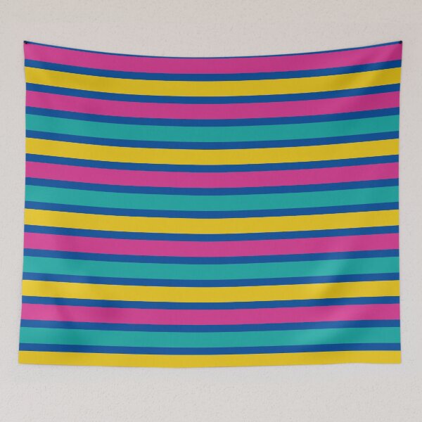 Item preview, Stripes in Magenta Yellow Turquoise and Blue designed and sold by tonymagnerart.