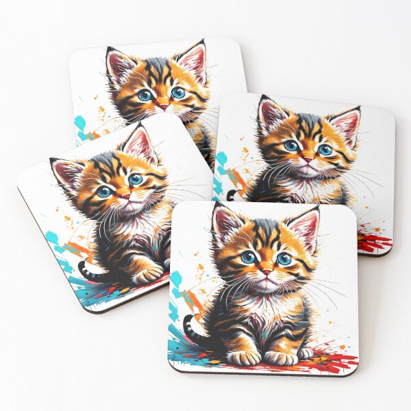 Item preview, Colorful Kitten designed and sold by bonnes-fetes.