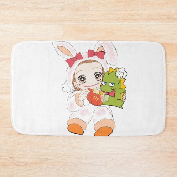 Item preview, girl with little T-rex dinosaur / doodle sticker designed and sold by Bubbleya.