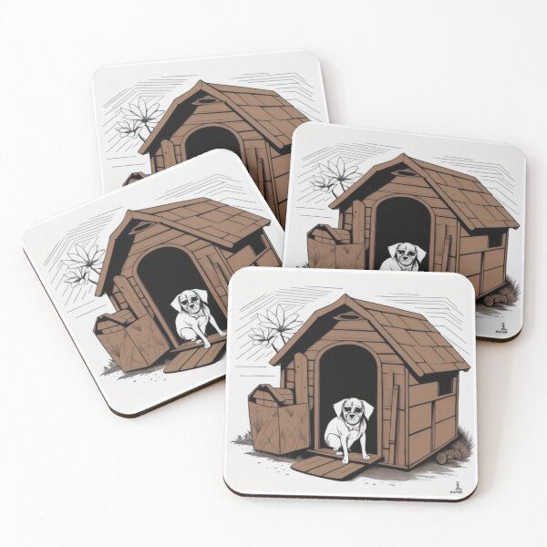 Item preview, An old farmer in a doghouse designed and sold by ac-virtualshop.