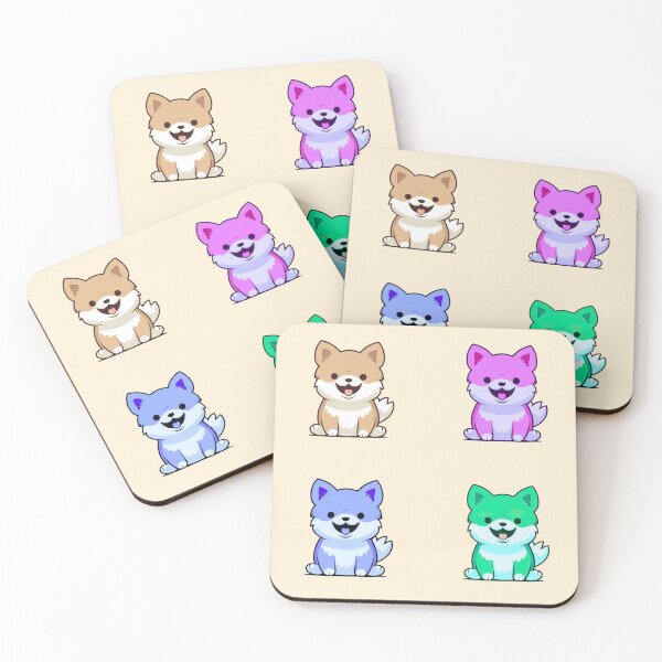 Item preview, Fluffy Cute Colorful Shiba Inu designed and sold by Rauens.