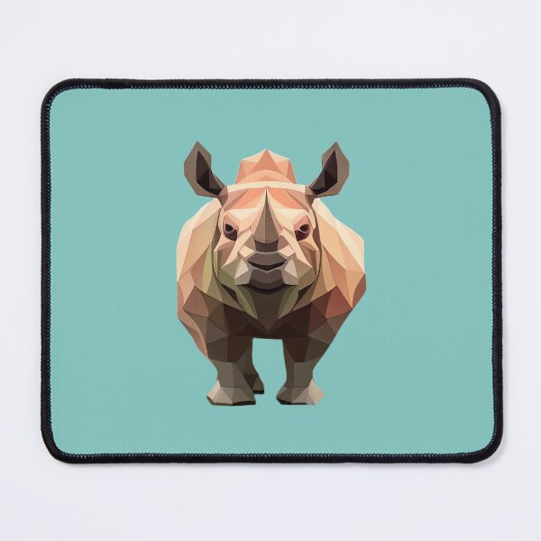 Item preview, Rhino (Turquoise BG) designed and sold by PolygonXYZ.