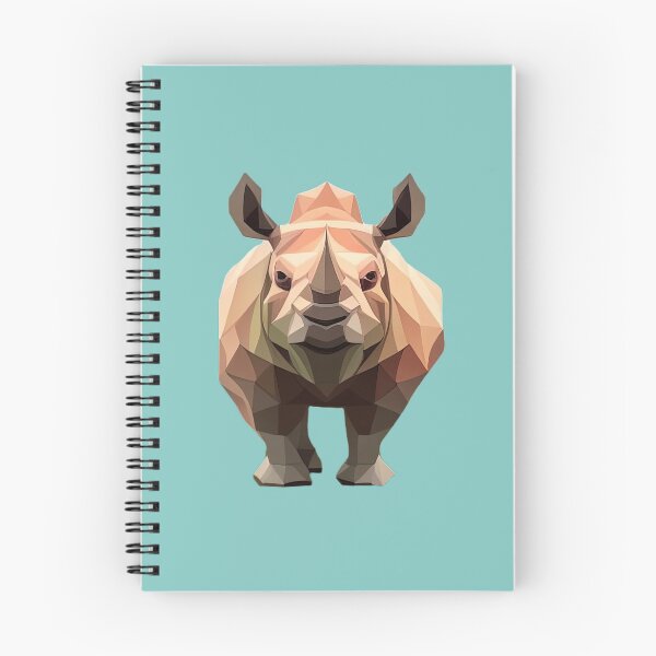 Item preview, Rhino (Turquoise BG) designed and sold by PolygonXYZ.