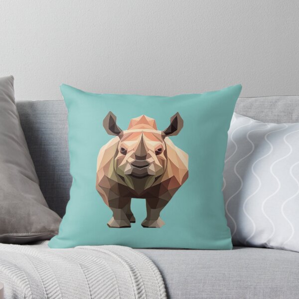 Item preview, Rhino (Turquoise BG) designed and sold by PolygonXYZ.