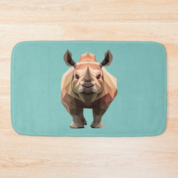 Item preview, Rhino (Turquoise BG) designed and sold by PolygonXYZ.