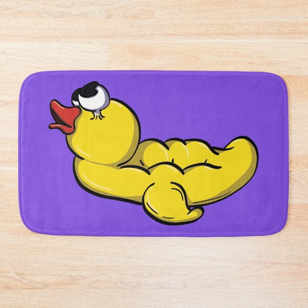Item preview, squished yellow rubber bath duck illustration Purple designed and sold by monqey.